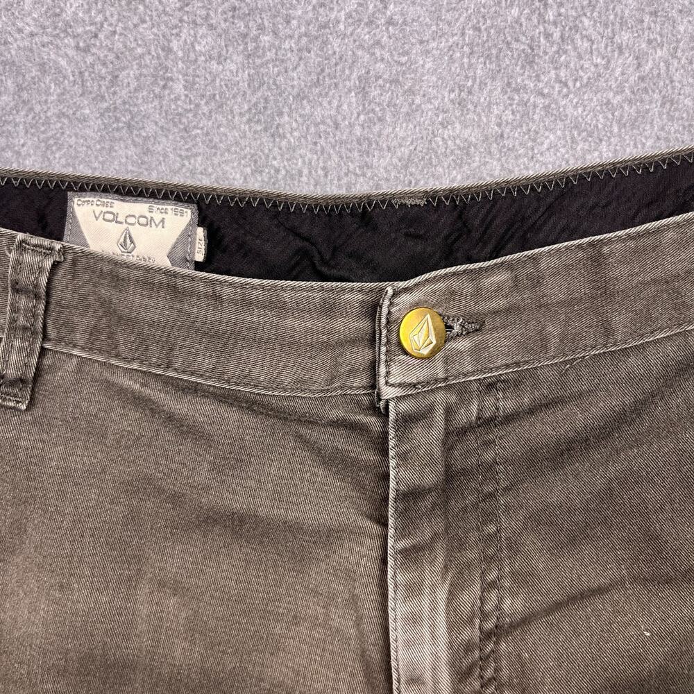 volcom corpo class chino shorts mens 36 gray flat front - Picture 4 of 13